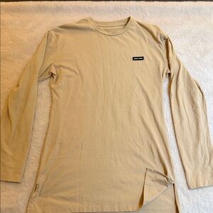 Miu Miu - Long Sleeve crew crewneck Shirt tunic beige cream and black medium M